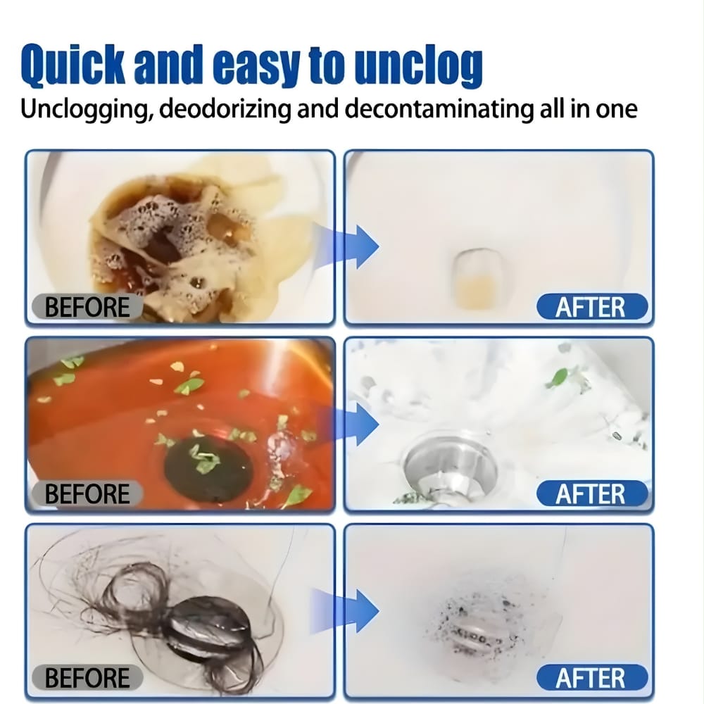 Tornado Clog Powder unclogging drain