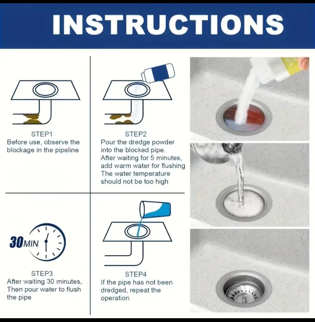 How to use Tornado Clog Powder
