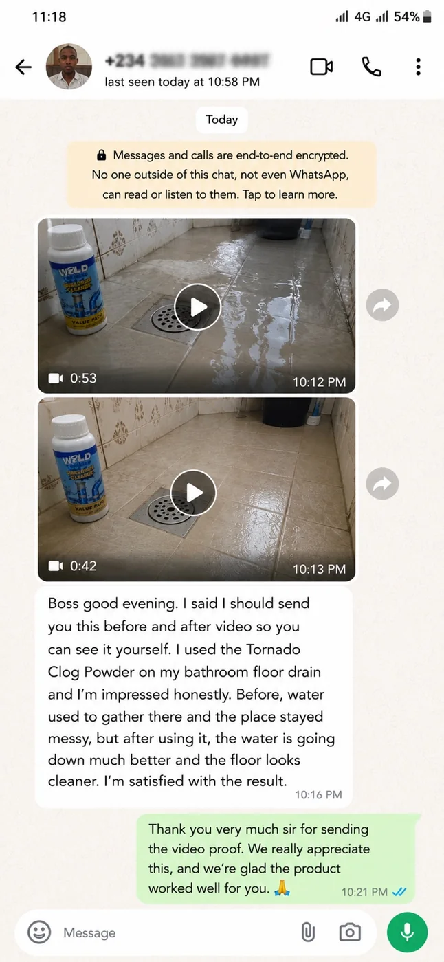 Cleared Bathroom Drain review