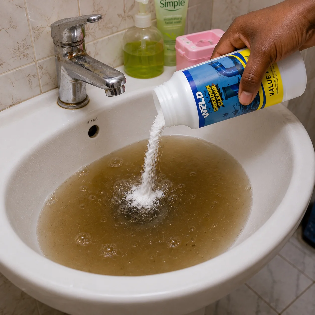 Unblocking Wash-Hand Basin